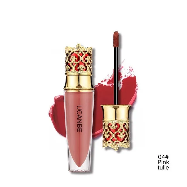 Velvet Matte Lipstick Makeup Golden 5 Color Nude Long Lasting