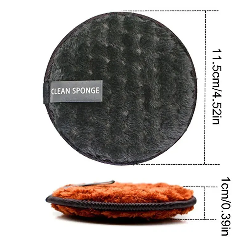 Washable Microfiber Makeup Remover Cotton Pads 4pcs Set Cosmetics Makeup Towel Cleaning Sponge Skin Care Tool